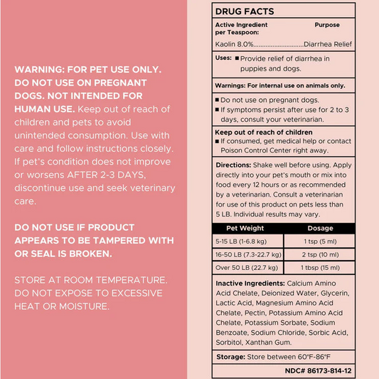 Stop The Diarrhea Liquid Digestive Aid for Dogs