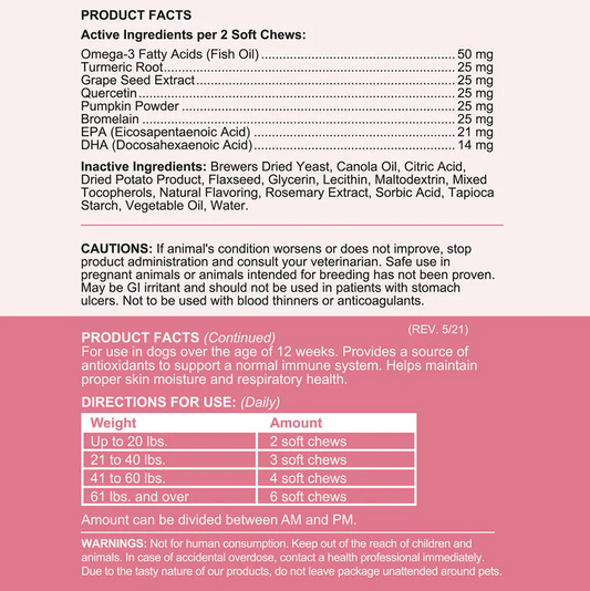 Allergy Aid Soft Chew Allergy Supplement for Dogs