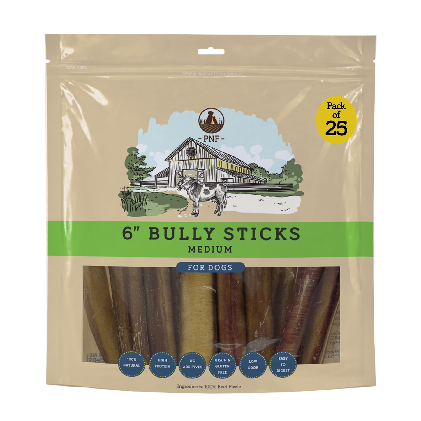 6" Bully Stick Medium