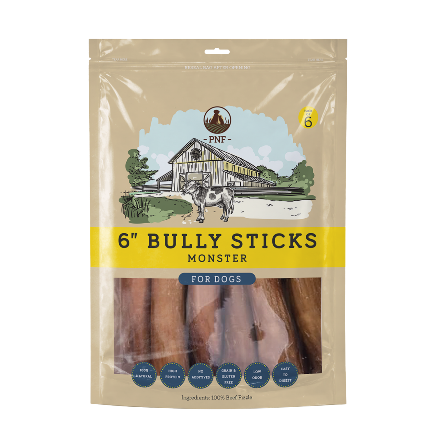 6" Bully Stick Monster
