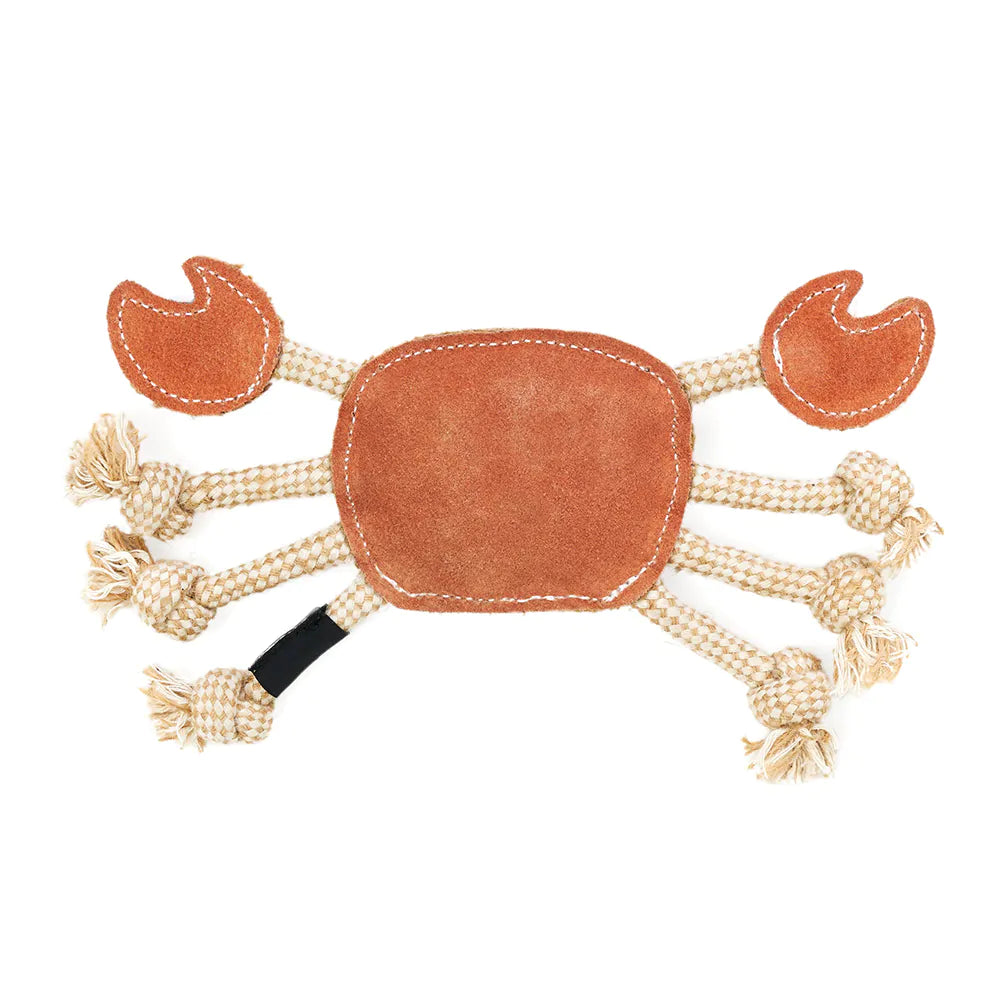 ZippyPaws Suede & Rope Buddies - Crab
