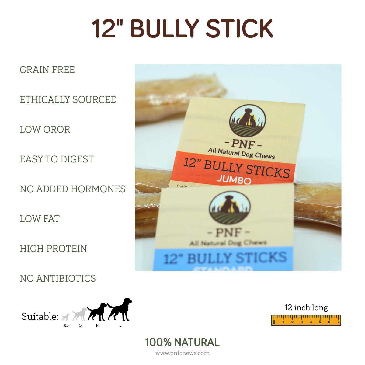 12" Bully Stick Jumbo