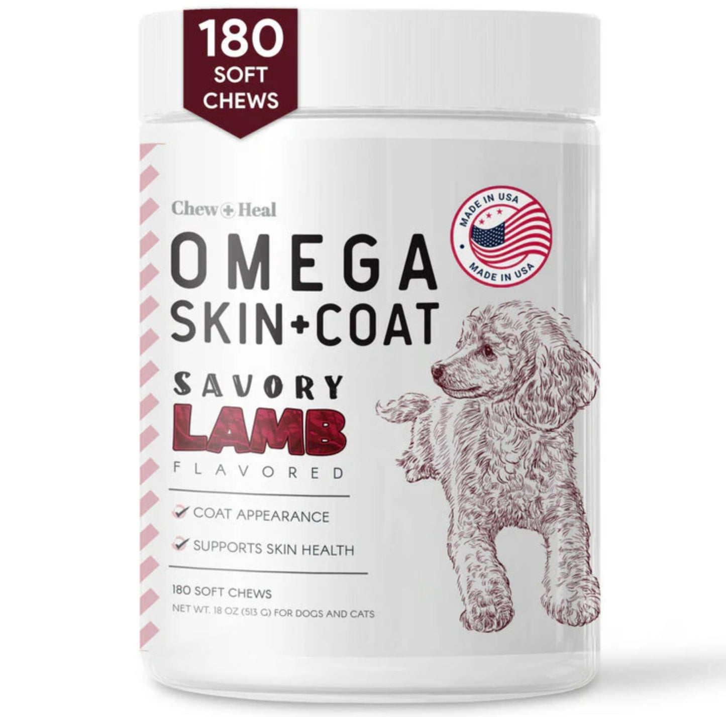 Savory Lamb Omega Skin & Coat Supplement for Dogs