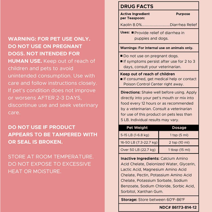 Stop The Diarrhea Liquid Digestive Aid for Dogs