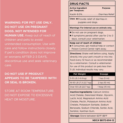 Stop The Diarrhea Liquid Digestive Aid for Dogs