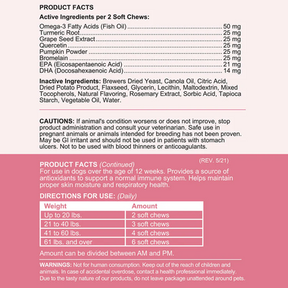 Allergy Aid Soft Chew Allergy Supplement for Dogs