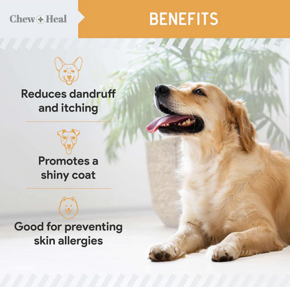Wild-Caught Omega Skin + Coat Softgels Made with Wild-Caught Fish Oil Supplement for Dogs & Cats