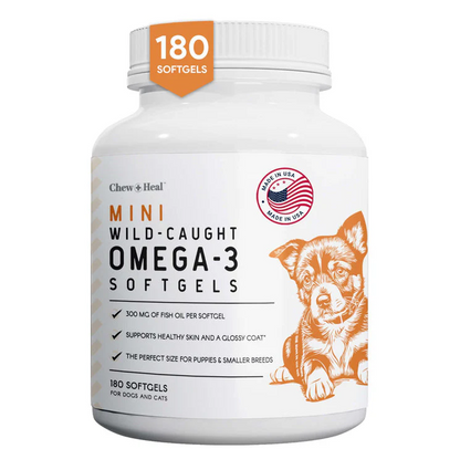 Mini Wild-Caught Omega-3 Soft gels Skin & Coat Supplement for Puppies