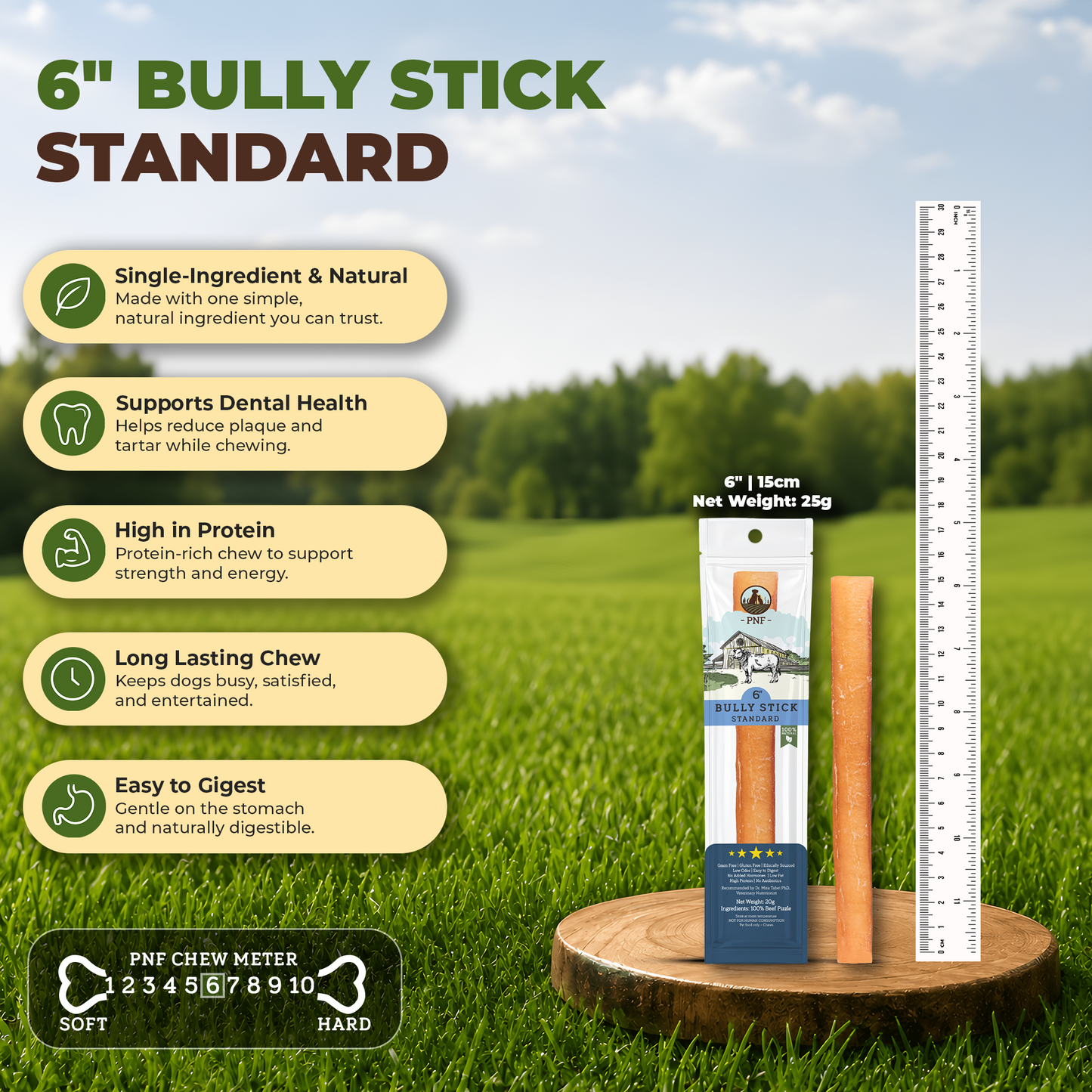 6" Bully Stick Standard