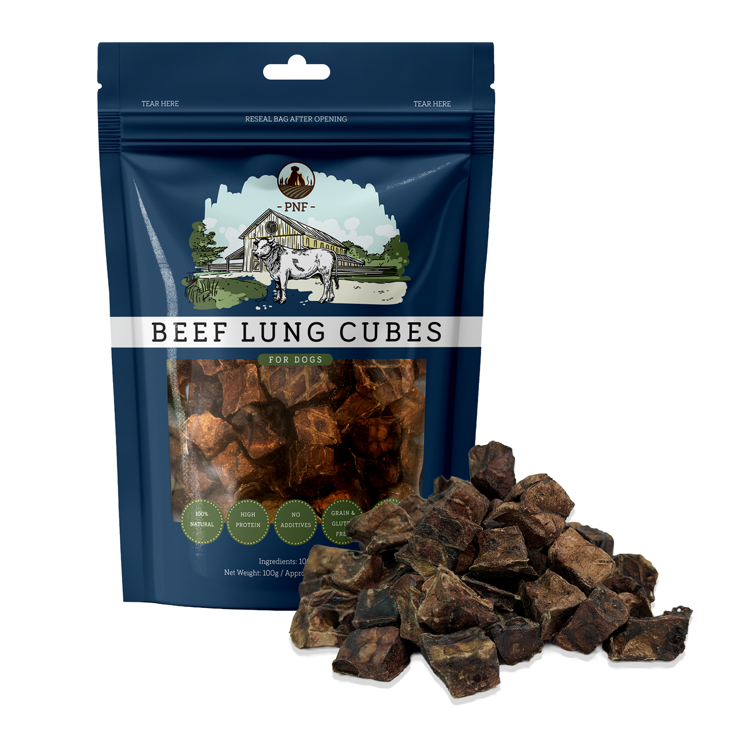 Beef Lung Cubes for Dogs