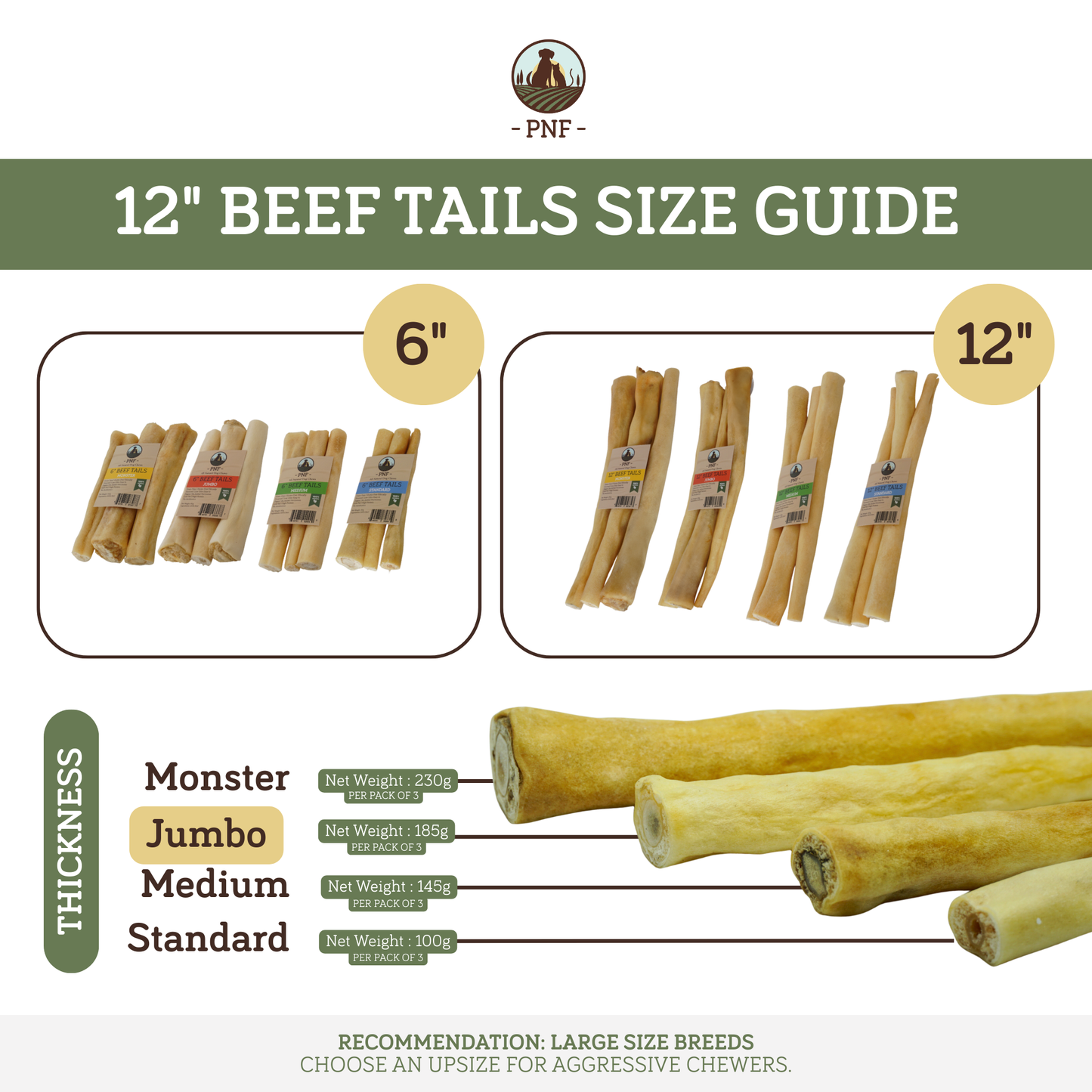 12" Beef Tails Jumbo