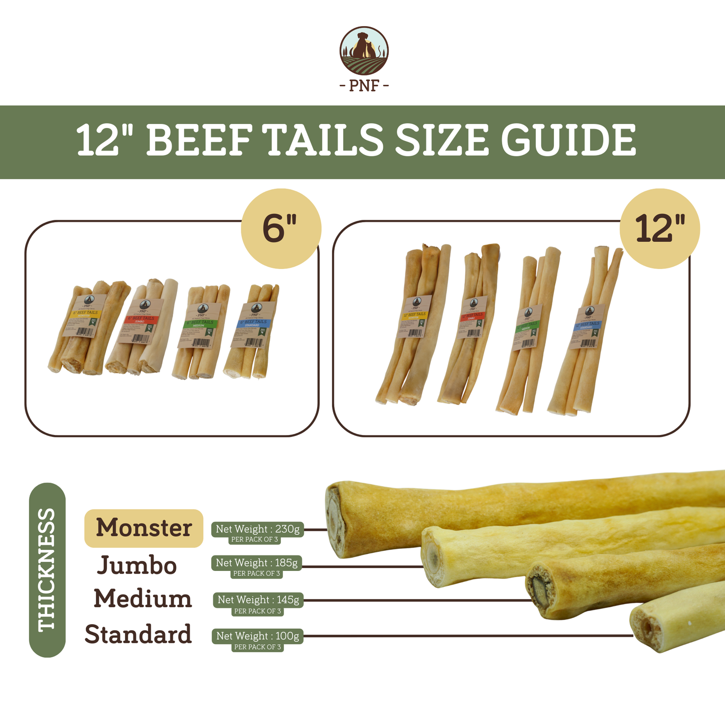 12" Beef Tails Monster