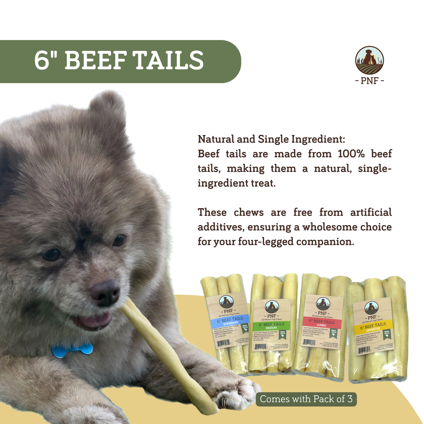 6" Beef Tails Standard