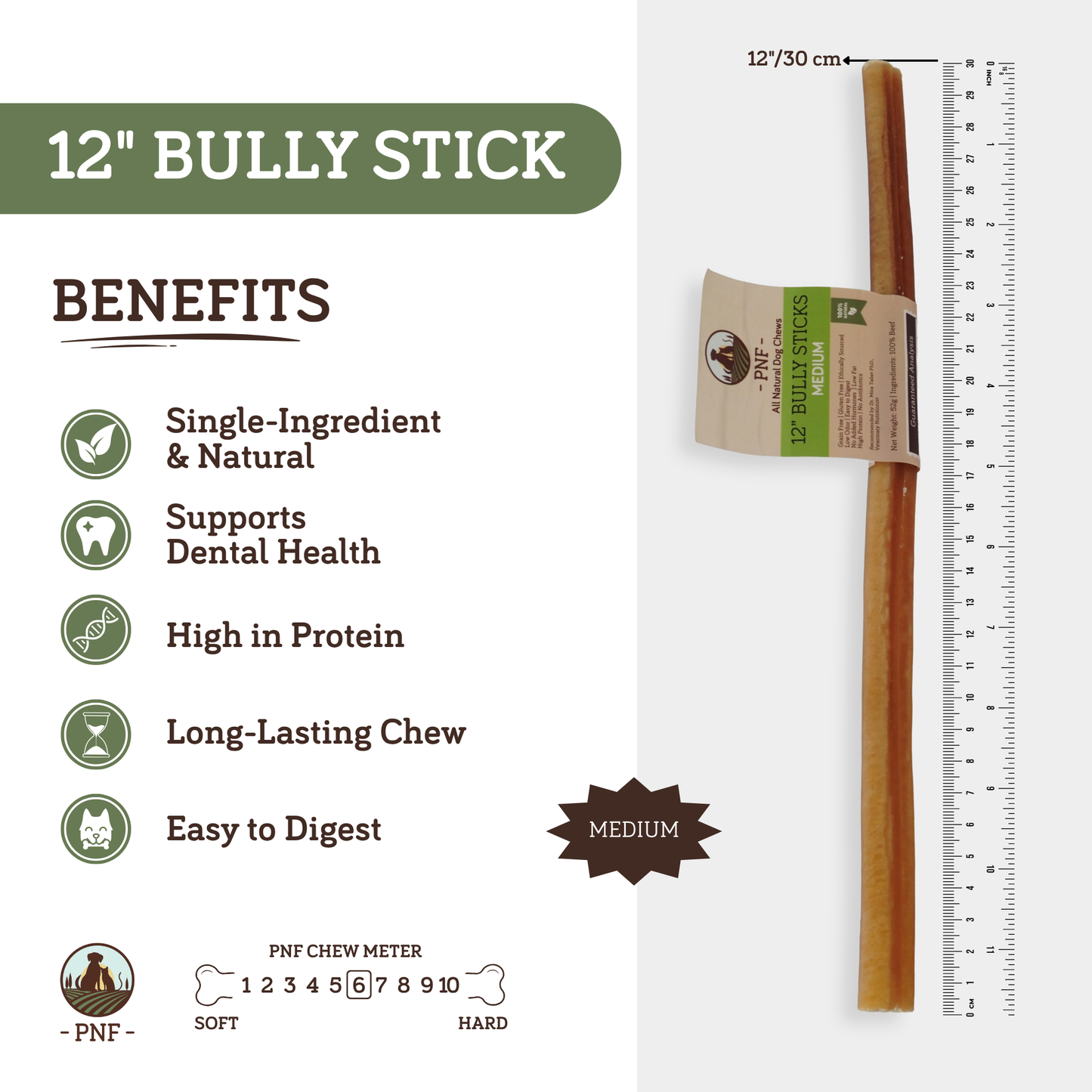 12" Bully Stick Medium