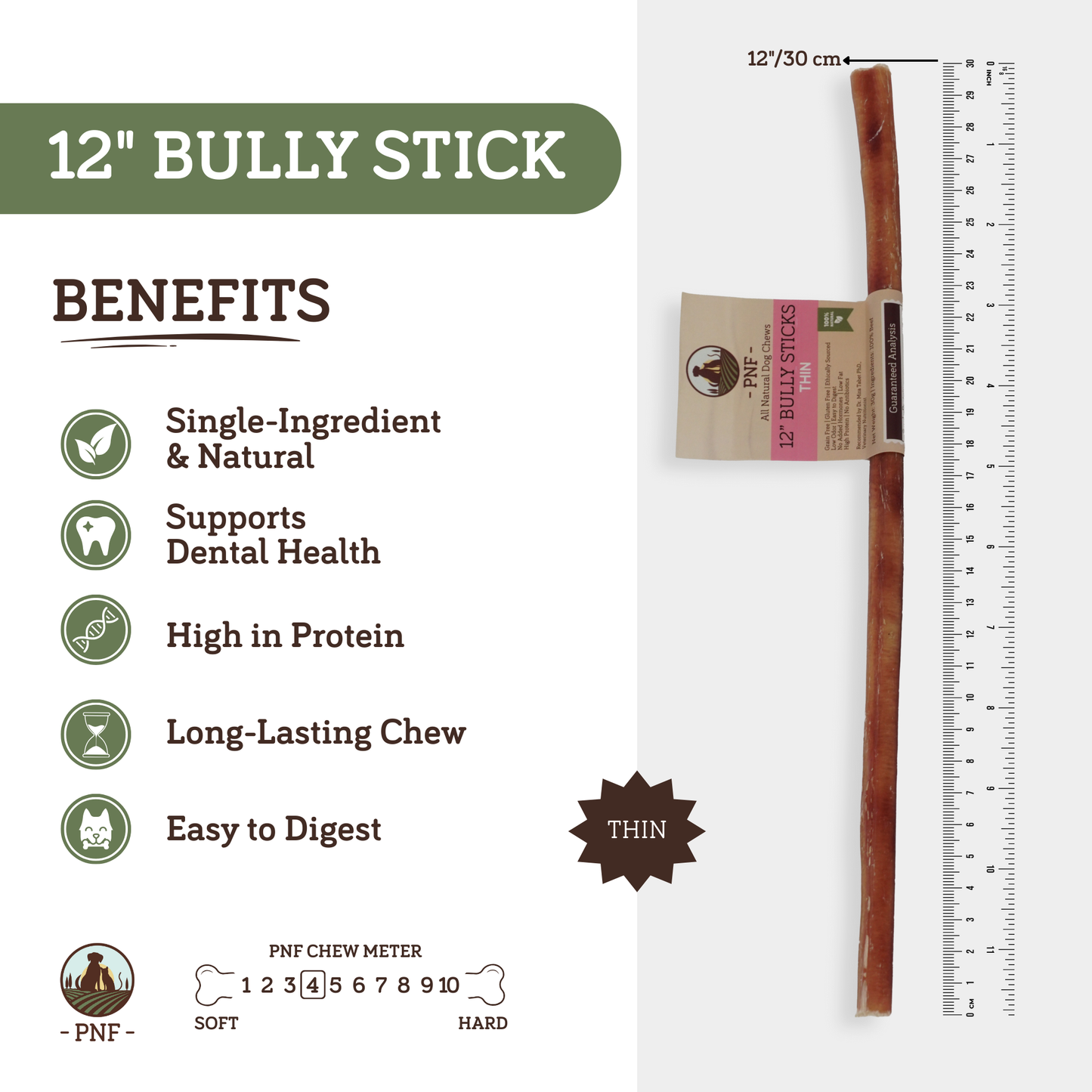 12" Bully Stick Thin