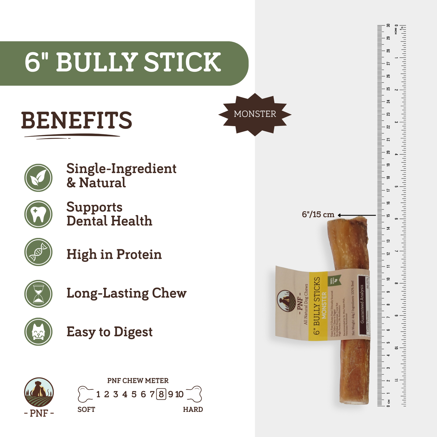 6" Bully Stick Monster