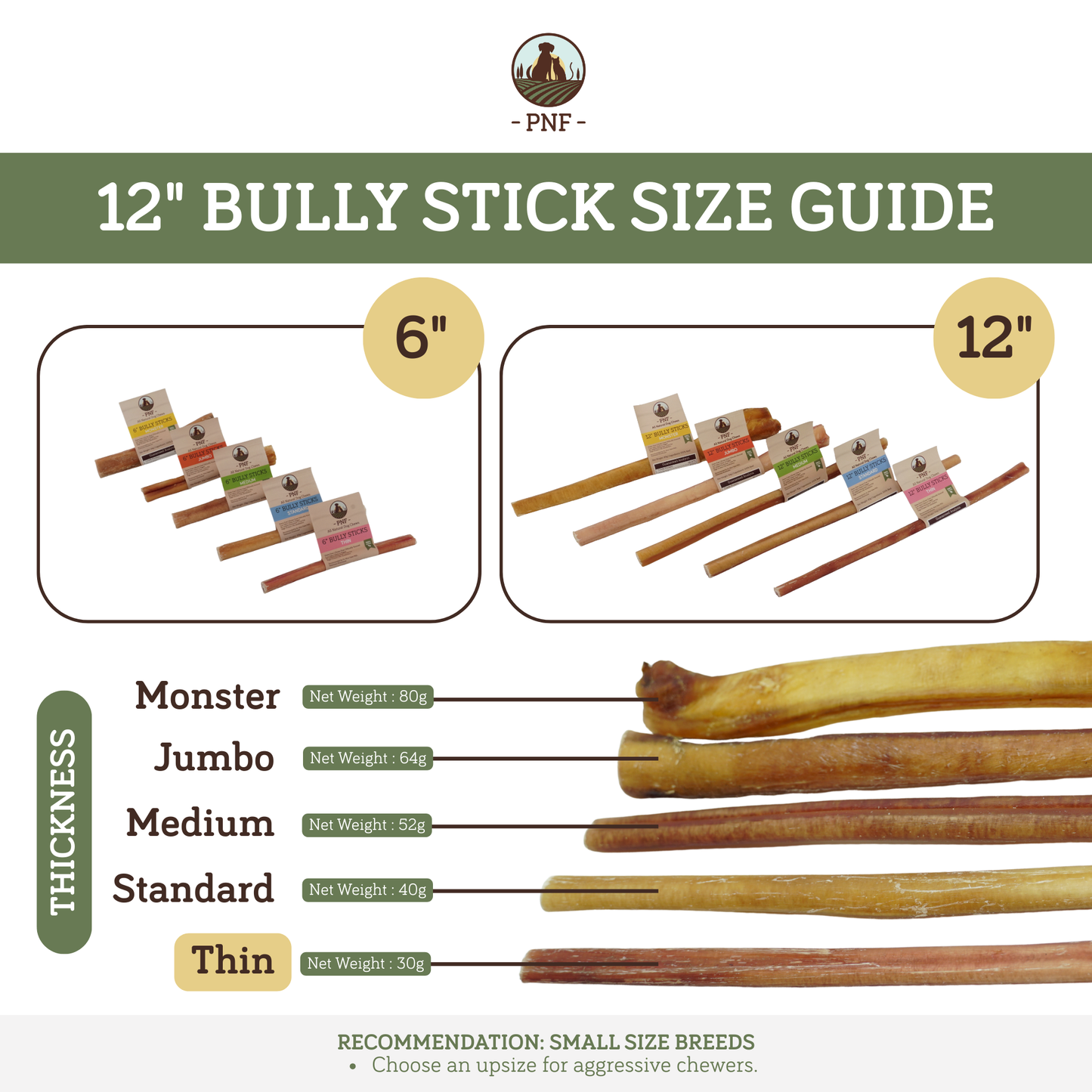 12" Bully Stick Thin