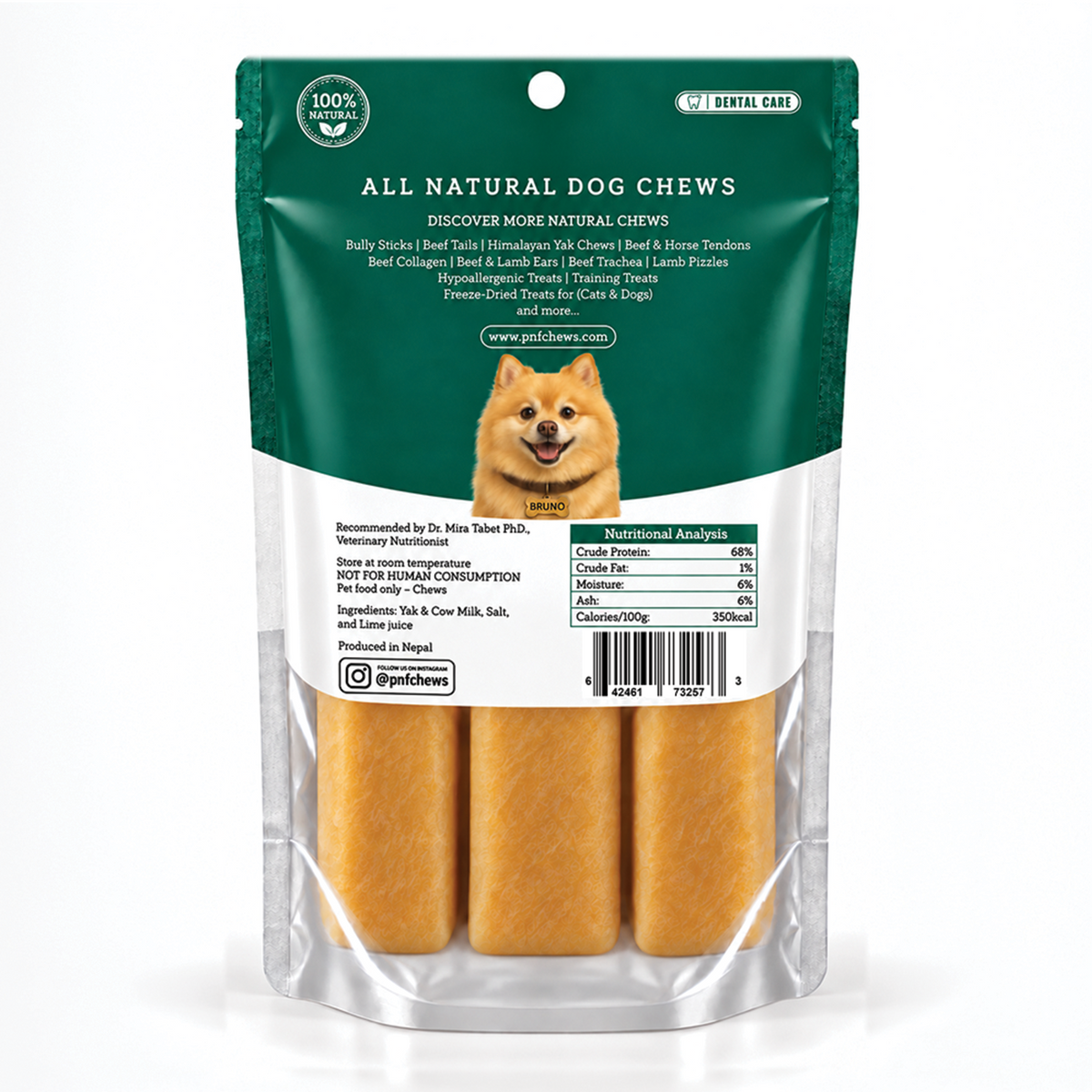 Himalayan Yak Chews – Large – Pack of 3 (300g)
