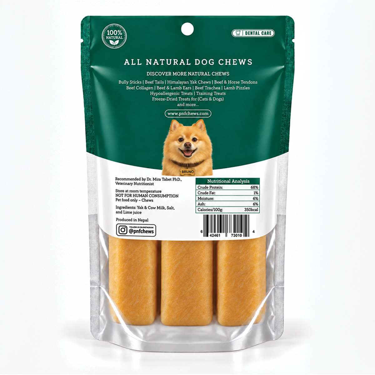 Himalayan Yak Chews – Medium – Pack of 4 (280g)