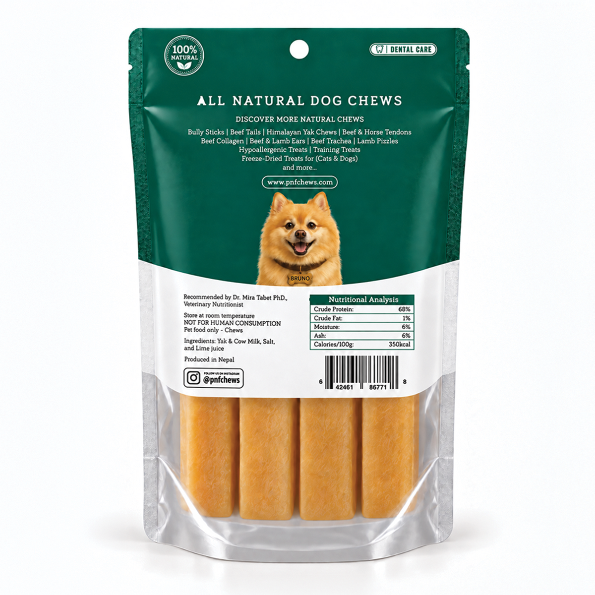 Himalayan Yak Chews – Small – Pack of 4 (180g)