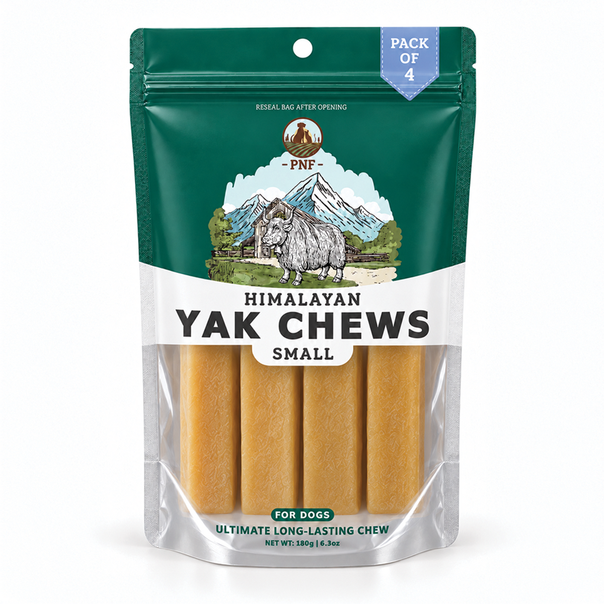 Himalayan Yak Chews – Small – Pack of 4 (180g)
