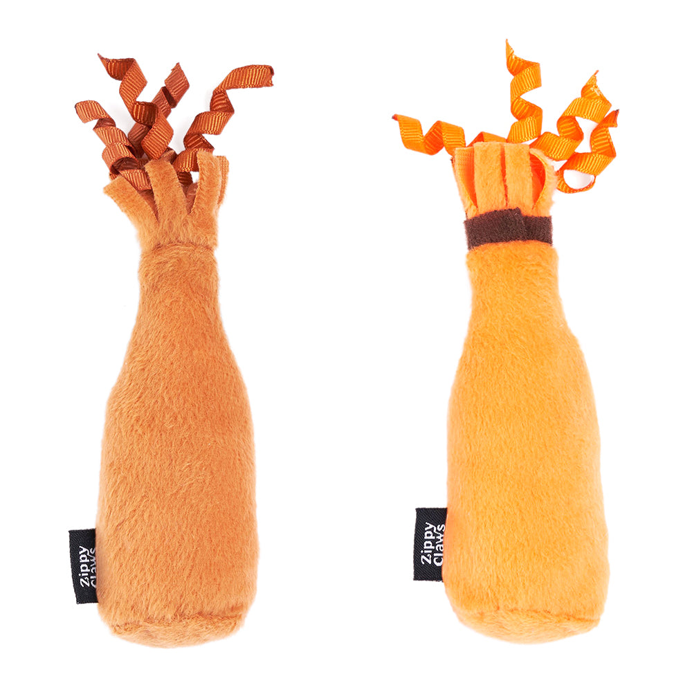 ZippyClaws Halloween Catnip Crusherz 2- Pack - Hard Cider & Pumpkin Ale by ZippyPaws