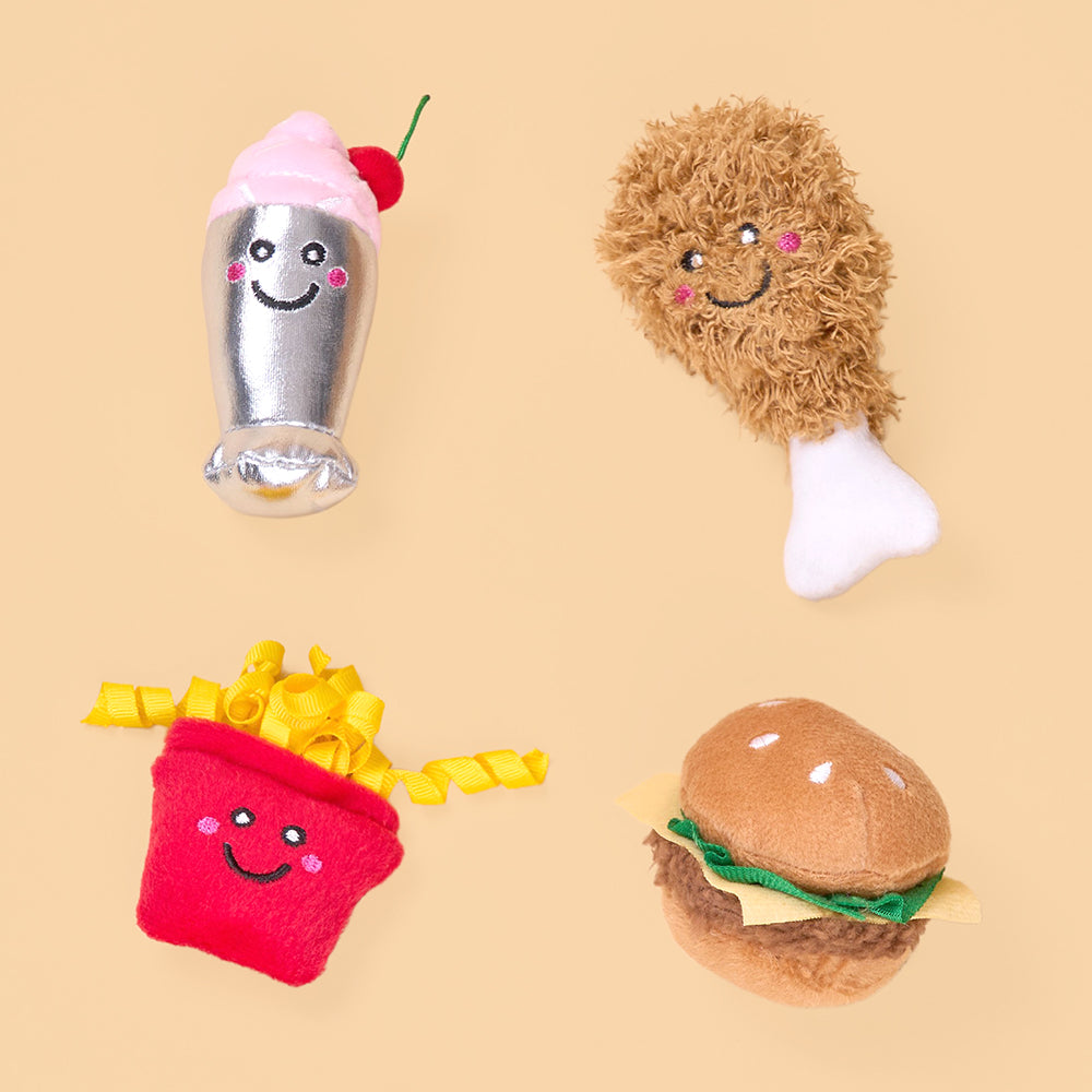 ZippyClaws® NomNomz® 4-Pack - Fast Food by ZippyPaws