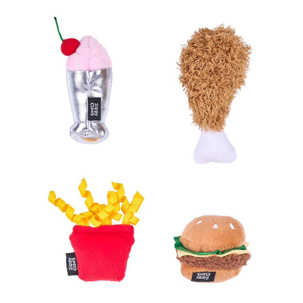 ZippyClaws® NomNomz® 4-Pack - Fast Food by ZippyPaws