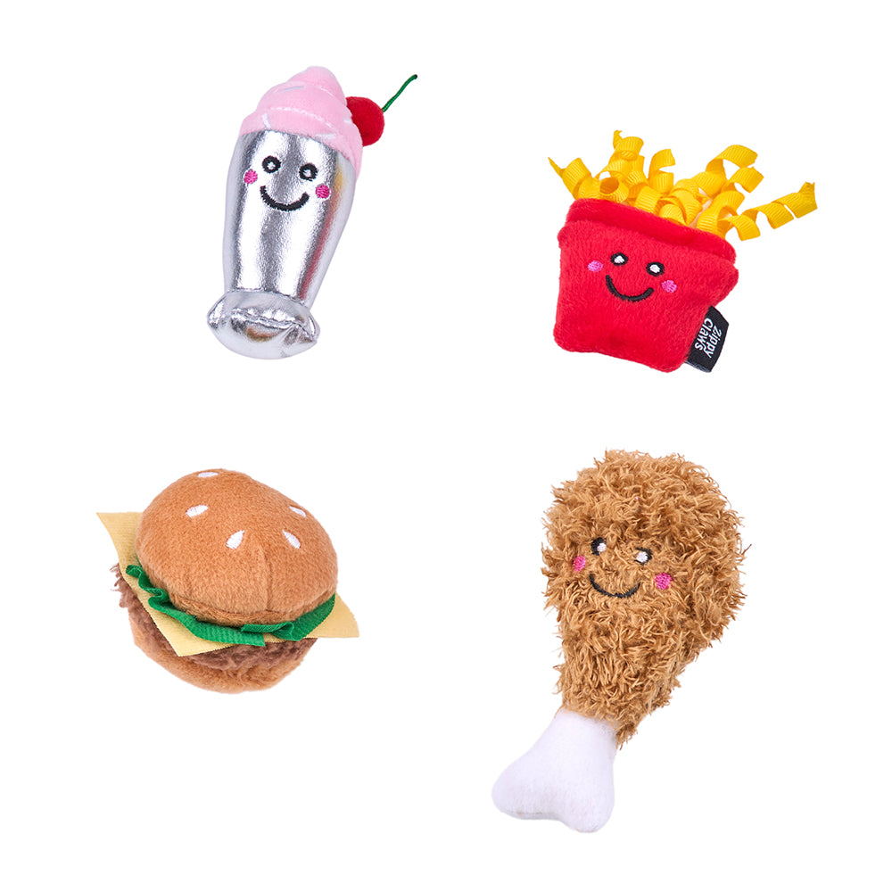 ZippyClaws® NomNomz® 4-Pack - Fast Food by ZippyPaws