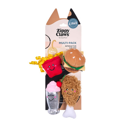 ZippyClaws® NomNomz® 4-Pack - Fast Food by ZippyPaws