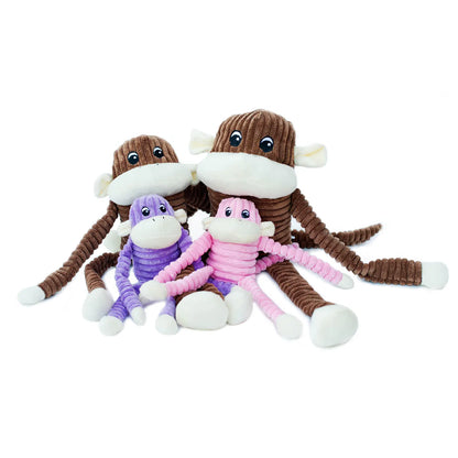 ZippyPaws Crinkle Monkey Purple