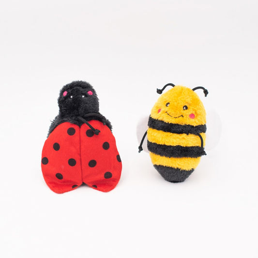 Crinkle 2-Pack Bee and Ladybug by ZippyPaws