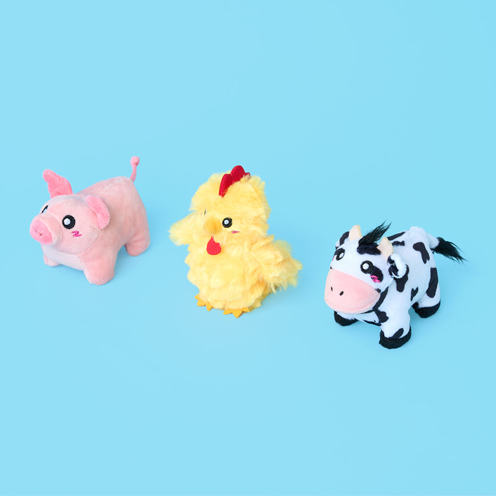 Miniz 3-Pack - Barnyard Friends by ZippyPaws