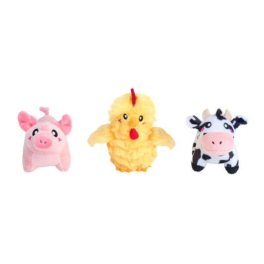 Miniz 3-Pack - Barnyard Friends by ZippyPaws