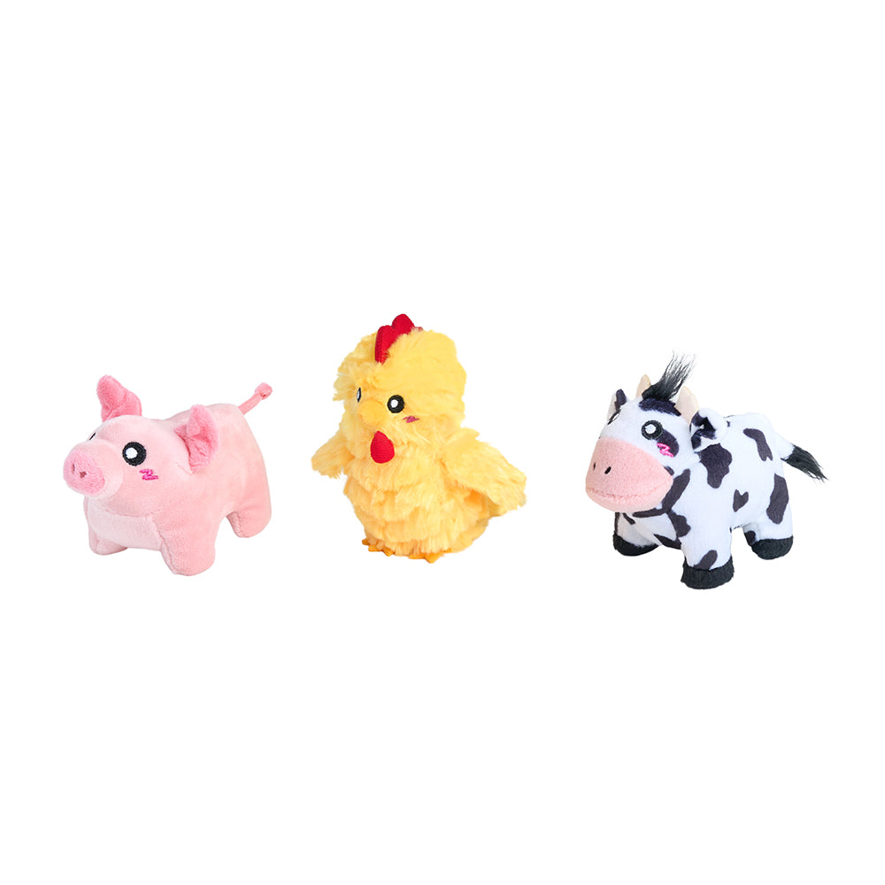 Miniz 3-Pack - Barnyard Friends by ZippyPaws