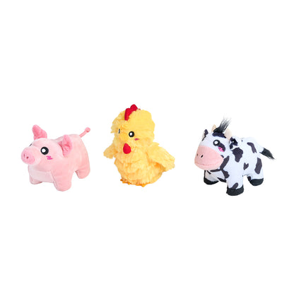 Miniz 3-Pack - Barnyard Friends by ZippyPaws