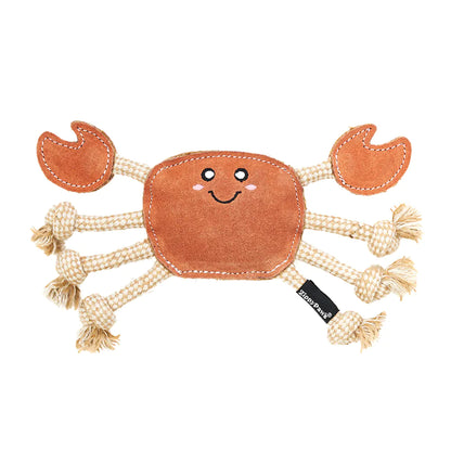 ZippyPaws Suede & Rope Buddies - Crab