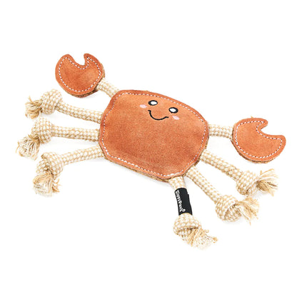 ZippyPaws Suede & Rope Buddies - Crab