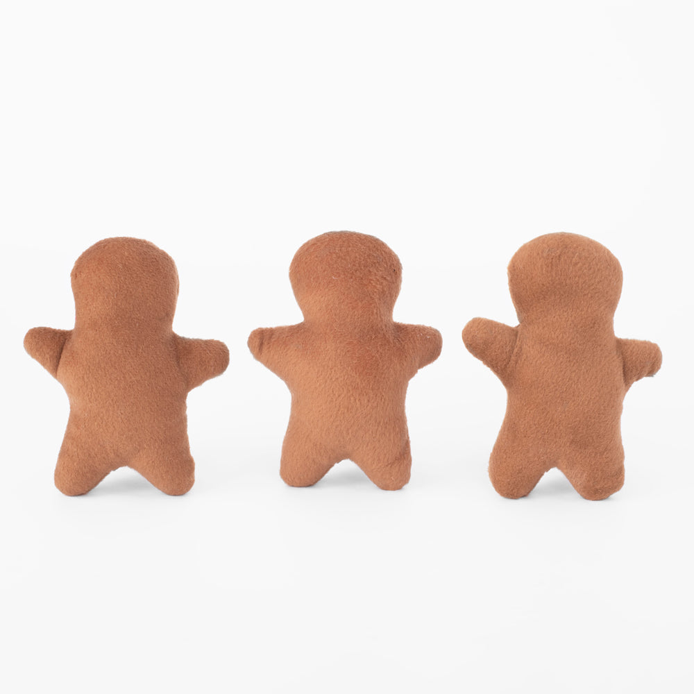Holiday Miniz 3-Pack - Gingerbread Men by ZippyPaws