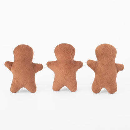 Holiday Miniz 3-Pack - Gingerbread Men by ZippyPaws