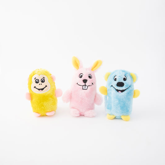 Squeakie Buddies - 3-Pack (Bear, Bunny, Monkey) by ZippyPaws